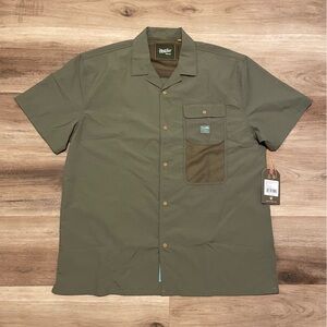 NWT Howler Bros Shirt Mens Medium Green Short Sleeve Forager Utility Hiking